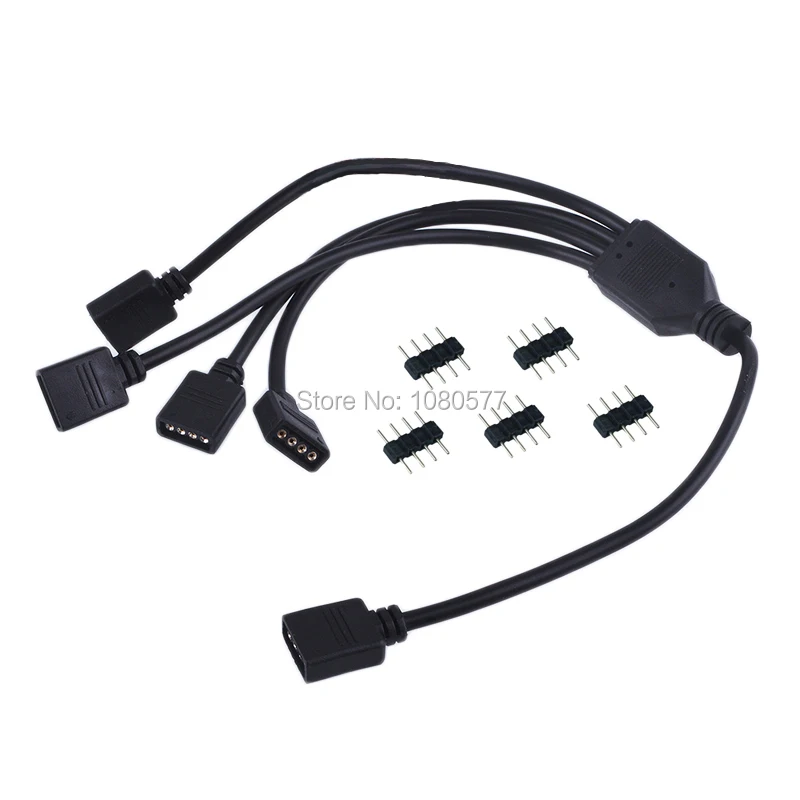 Разъем для ленты RGB HUB Белый/Черный светодиодный удлинитель 30 см 1 4pin на 2 3 4 5