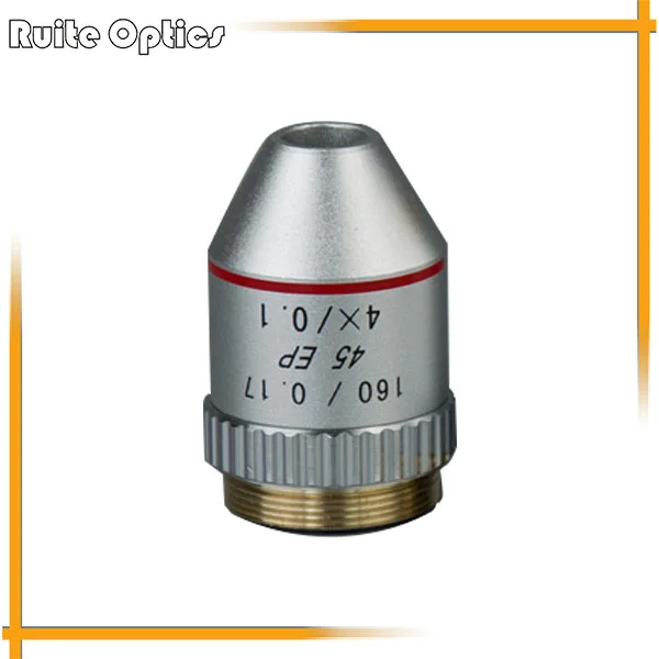 Microscope objective lens 4x195 biological microscope achromatism