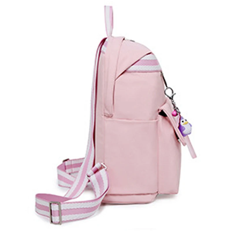 Fashion Waterproof Women Backpack Striped Letter Lady Daypacks School Student for Girls Bookbag Laptop Bag