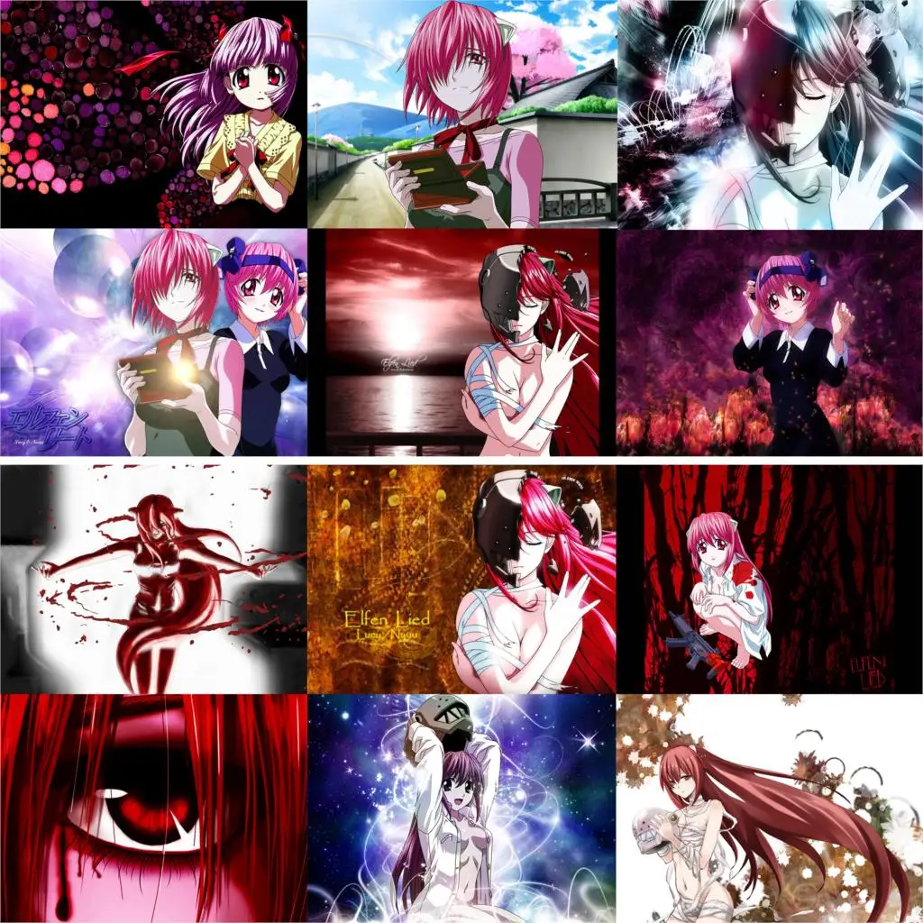 

Elfen Lied posters glossy paper stickers cartoon decoration high definition wholesale