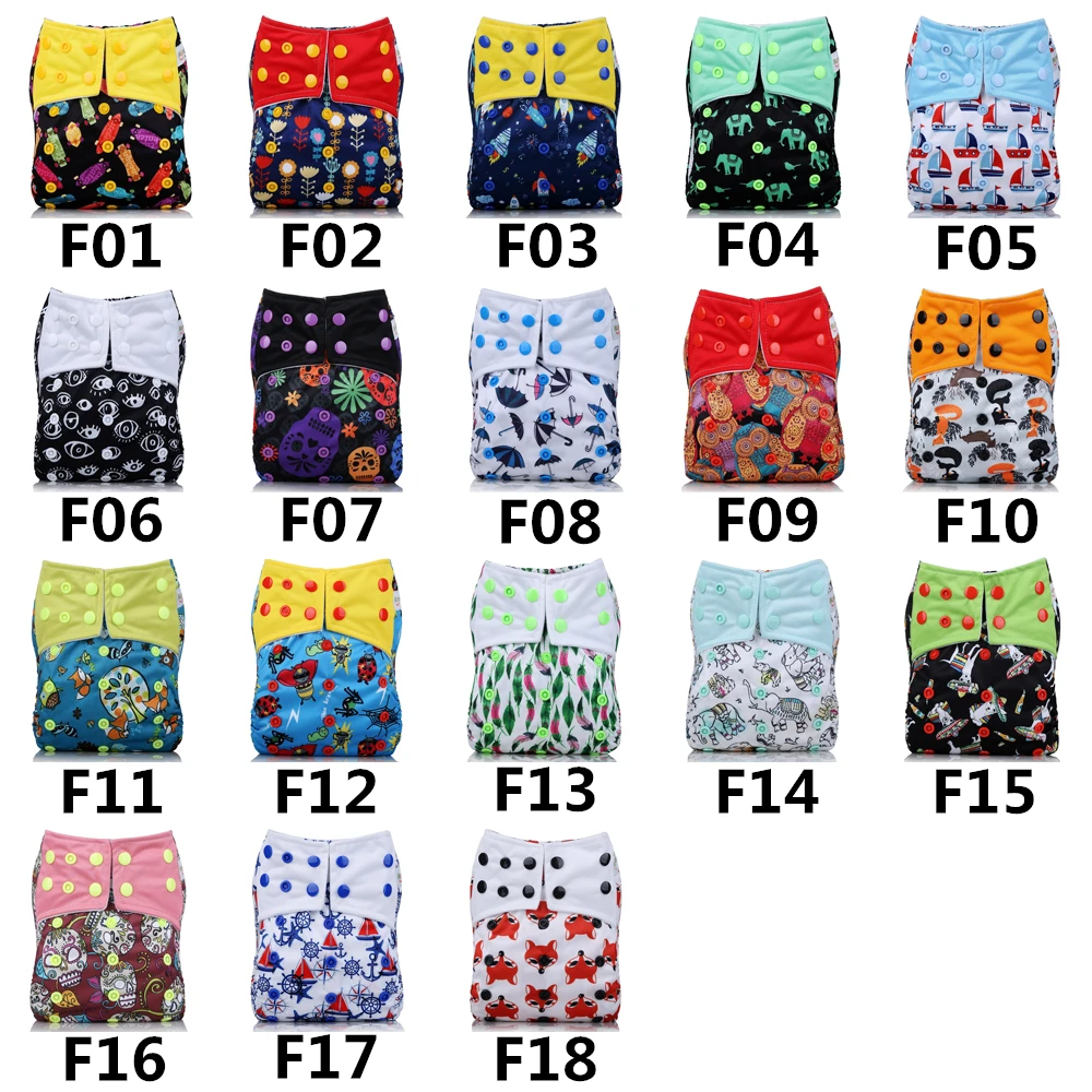 

2018 New arrival Baby Cloth Diapers Adjustable Cartoon Foxes Cloth Nappy Washable Waterproof Reusable Babies Pocket Nappies