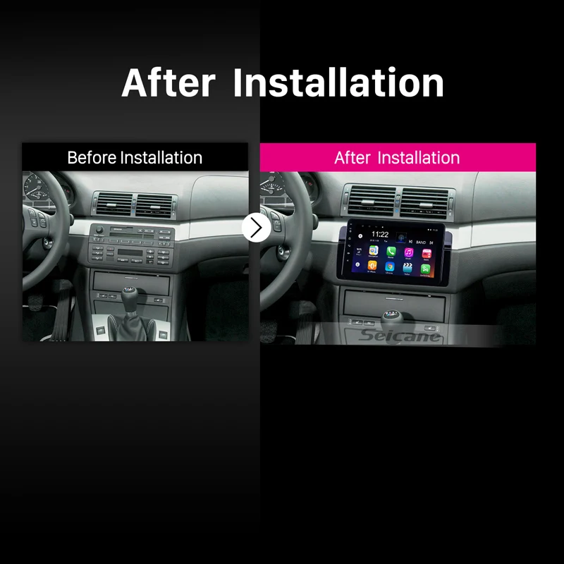 Best Seicane Android 8.1 8-core  Car Multimedia Player GPS for BMW 3 Series E46 M3 1998 1999 2000-2006 support Digital TV Carplay 5