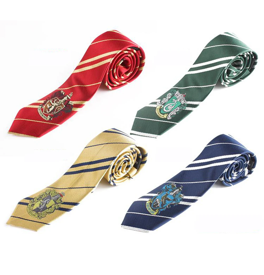

Potterer Necktie ties Gryffindor/Slytherin/Hufflepuff/Ravenclaw Necktie ties Cosplay Costumes 4 colors