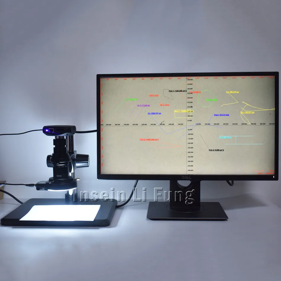 HDMI 1/2 дюйма видео микроскоп измерения Камера+ 10X-200X зум c-креплением рабочее расстояние 100 мм-150 мм+ 144 свет+ Workbench