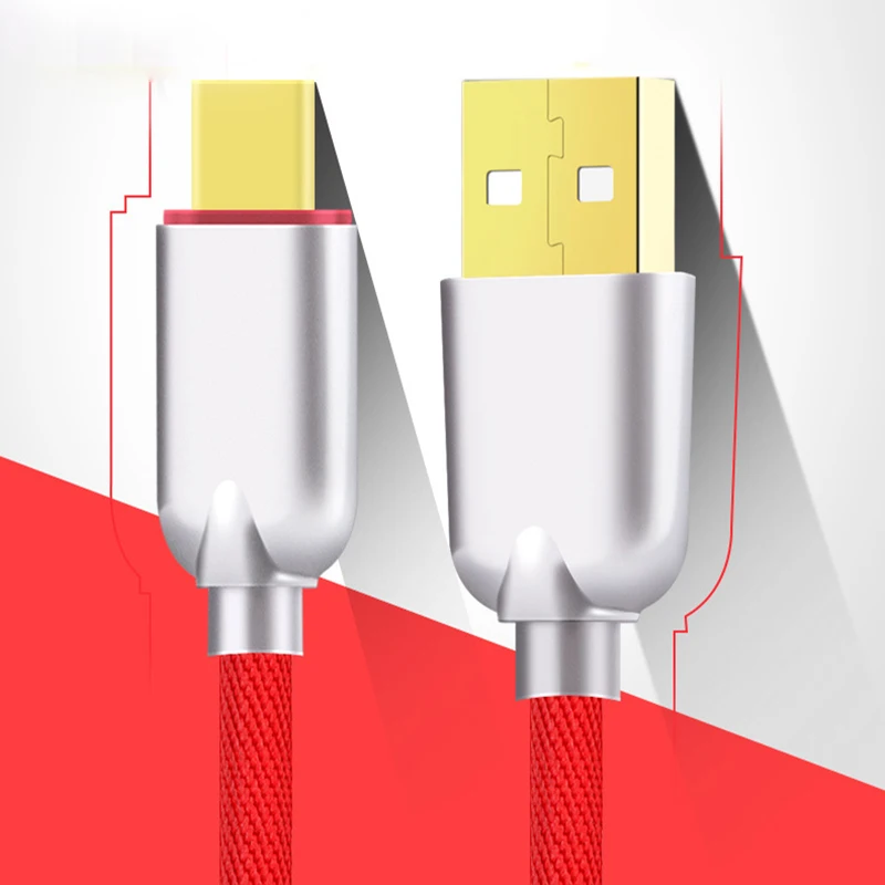 Thbelieve 5V 2A USBC Cables 1M Briaded Charge Cable For Huawei USB-C To USB Data Sync Charge Cords For Xiaomi USB Type C Line (6)