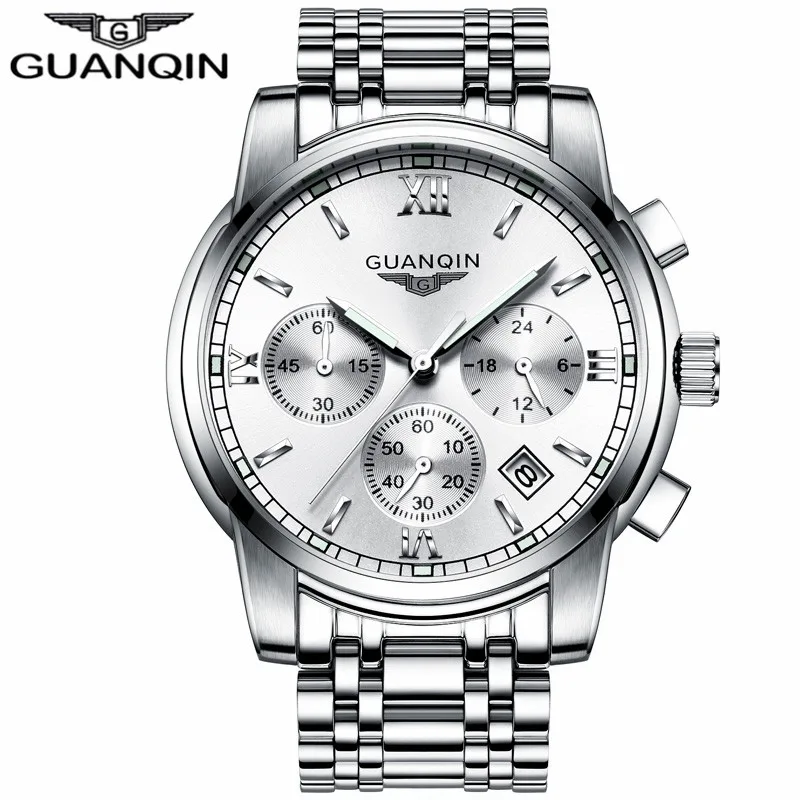  2017 GUANQIN Watch Men Big Dail Sapphire Anti-Scratch Quartz Watch Luminous Date Men Watches Fashion Wristwatch Mens (2)