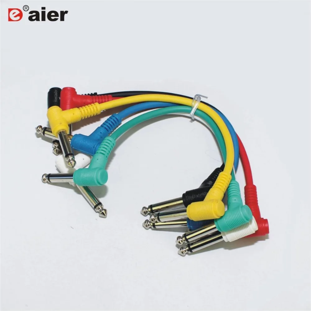

12PCS GC-1 6.35mm to 6.35mm guitar patch cables 6 colors per set