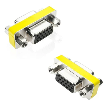 

Marsnaska Top Quality Female to Female VGA HD15 Pin Gender Changer Convertor Adapter VGA Female