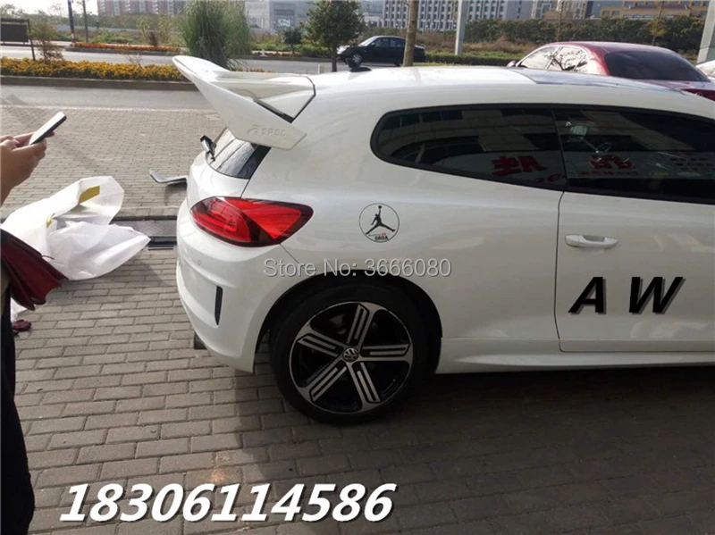 Автомобильные аксессуары ABS пластиковый Неокрашенный цвет задний Багажник крыло багажника губы крыши автомобильный спойлер часть для Volkswagen Scirocco 2010