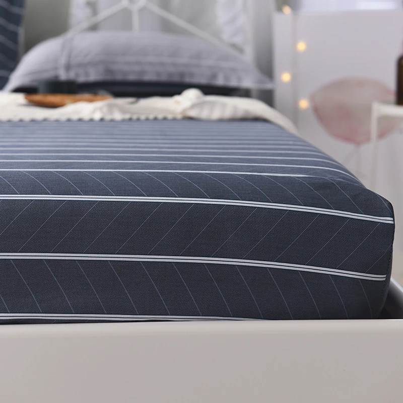 Простыня, хлопок, простыни с резинкой, queen King size, чехол для матраса, удобный комплект простыней, много цветов