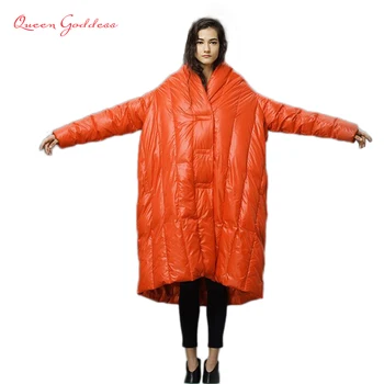 

2020 original design winter down jacket women fashion range long loose mantle down coat high quailty parkas warm outwear
