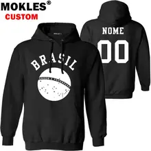 

BRAZIL pullover logo custom name number autumn winter portugal br Jersey keep warm hat flag portuguese brasil federativa clothes