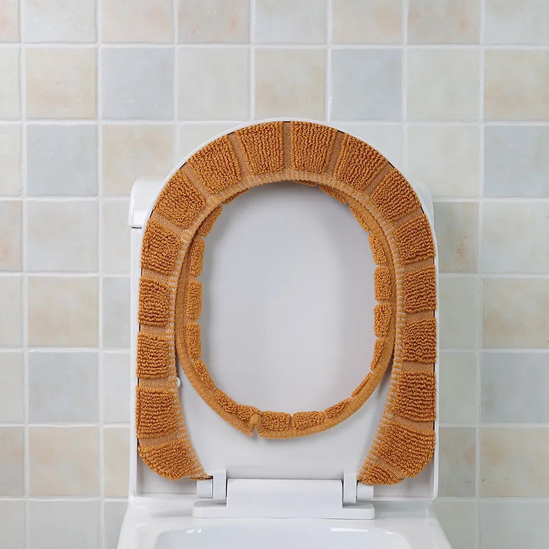 

1PCS Multicolor Comfortable Toilet Seat Cover Velvet Coral Pumpkin Pattern Cushion 30CM Diameter WXV Sale