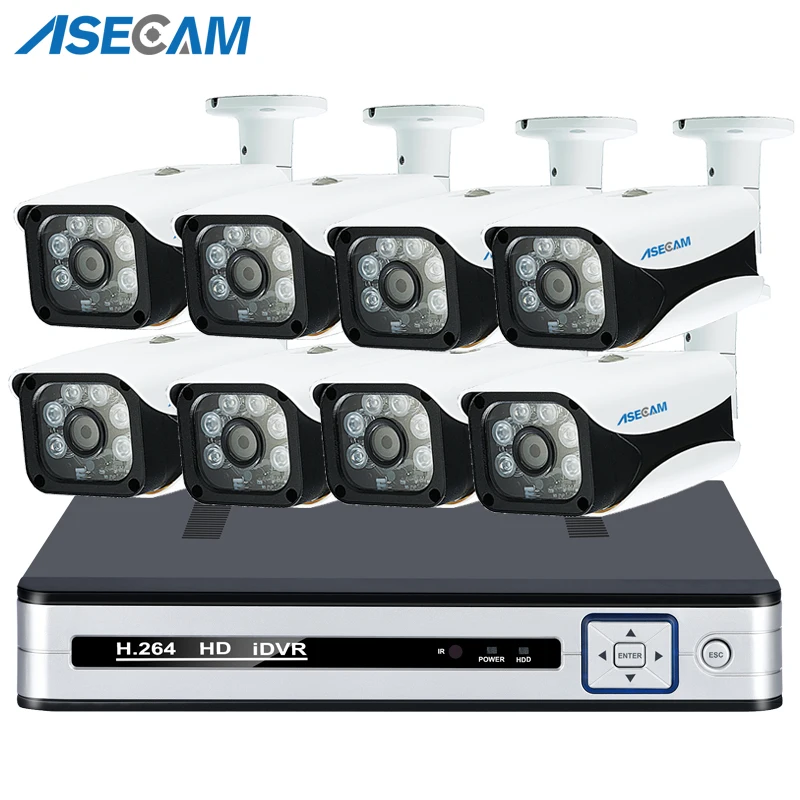Cheap Price of  Super 8CH 5MP 4K HDMI H.265 POE NVR Kit Array CCTV System Outdoor IP66 IP Camera P2P Security Surve