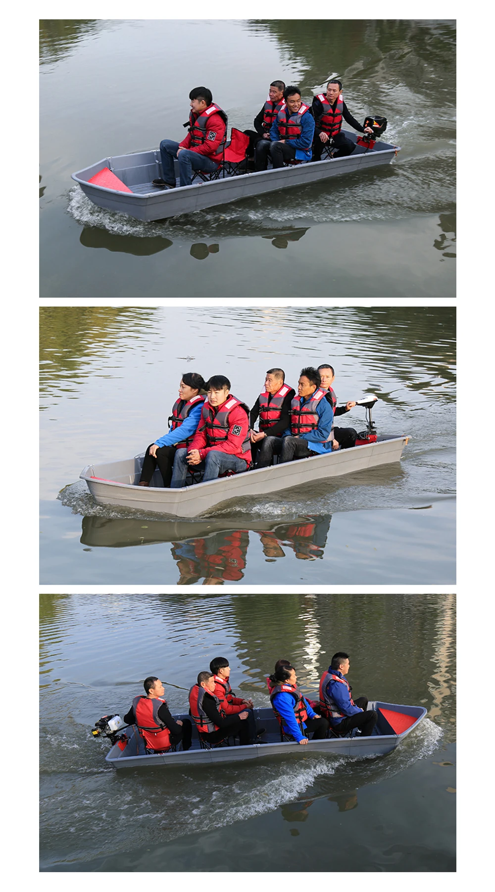 1.2/1.7/2.3/2.8/3.3/3.8M PPR Portable Boat Foldable Boat Car-mounted Combination Ship Folding Plastic Splicing Fishing Boat