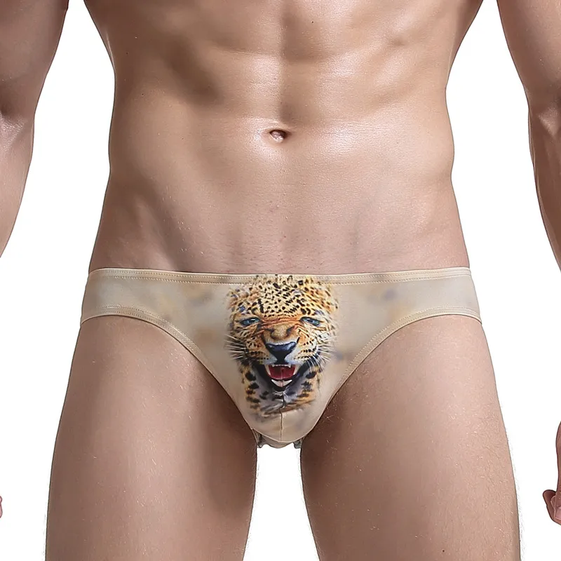 Herren-unterwäsche Slips Sommer Wj Neue Männer Sexy Eis Seide Cartoon Kurze Unterwäsche Mode Bikini Briefs Homosexuell Unterwäsche Niedrige Taille Beutel Strand