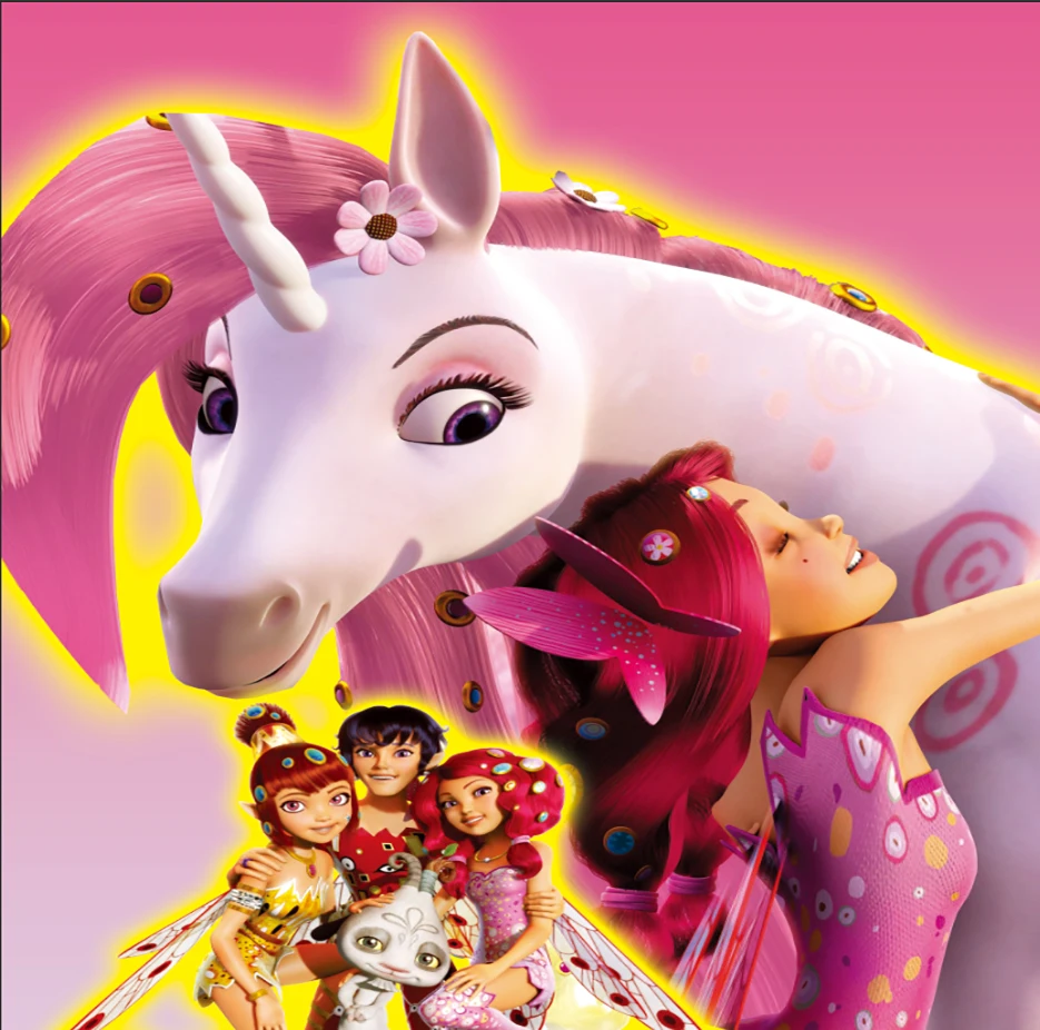 

8x8FT Mia and Me Unicorn Lyria Pink Wall Custom Photo Background Studio Backdrop Vinyl 240cm x 240cm