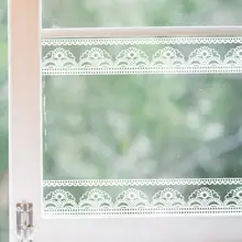 Креативный кружевной цветок стикер на стену витрина магазина декоративная плинтус наклейка s стены границы на стекло окно дверь Muur стикер ZE079