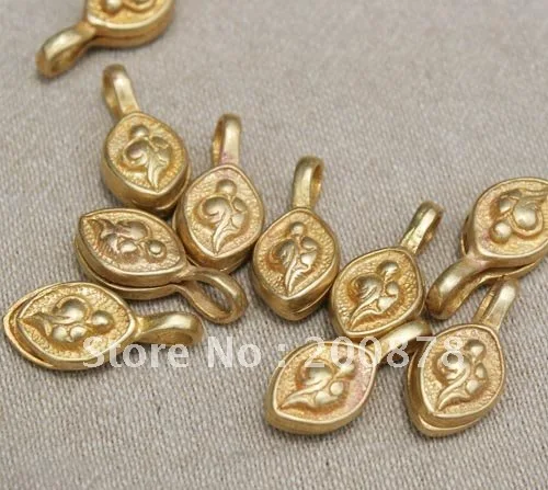 

BRO997 Tibetan Buddhist Prayer beads malas counter clips,Brass sea snail amulets,Eight auspicious
