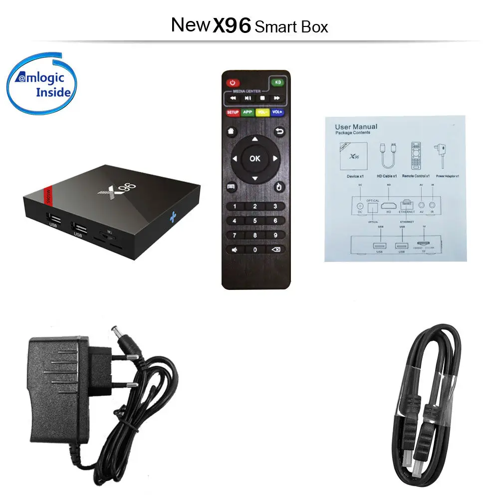 Yojia 4 к медиаплеер X96w Smart tv BOX Android 7,1 Amlogic S905w 1 ГБ/8 ГБ 2 ГБ/16 ГБ X96 ТВ коробка X96w набор верхней коробки DLNA