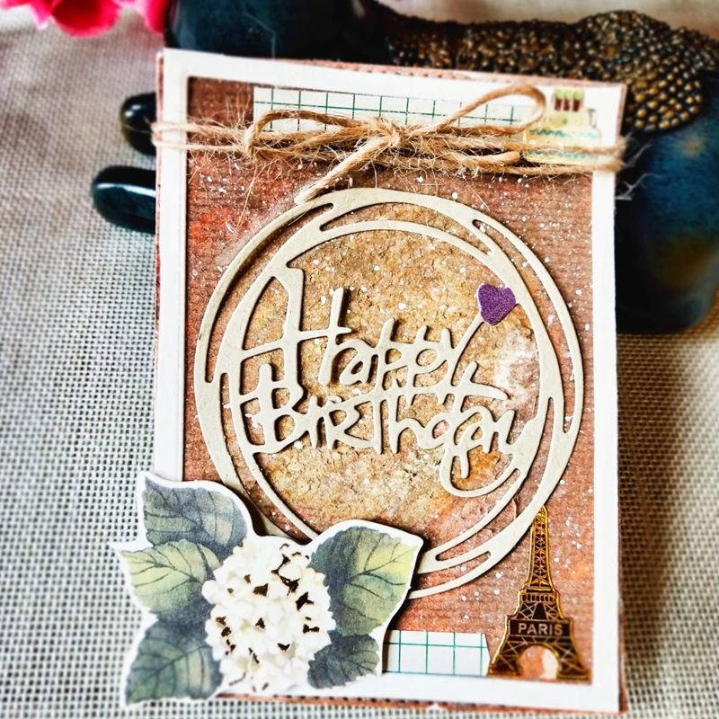 

New Happy Birthday Metal Cutting Dies for Scrapbooking DIY Album Embossing Folder Paper Card Maker Template Decor Stencil Craft
