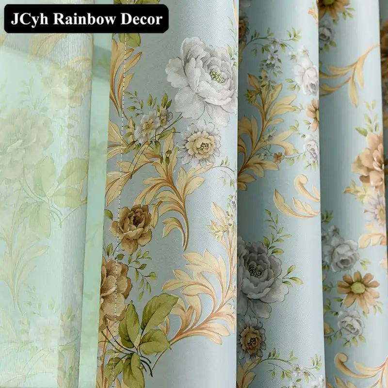 Luxury Floral Blackout Curtains For The Living Room Bedroom