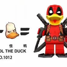 GUSUG D1012 100 шт. Супер Герои DC Marvel Дэдпул утка конструкторных блоков, Детские кубики лучший подарок детские игрушки