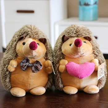 

2 pcs/set Cute Lovely Soft Hedgehog Animal Doll 18 cm Stuffed Plush Toy