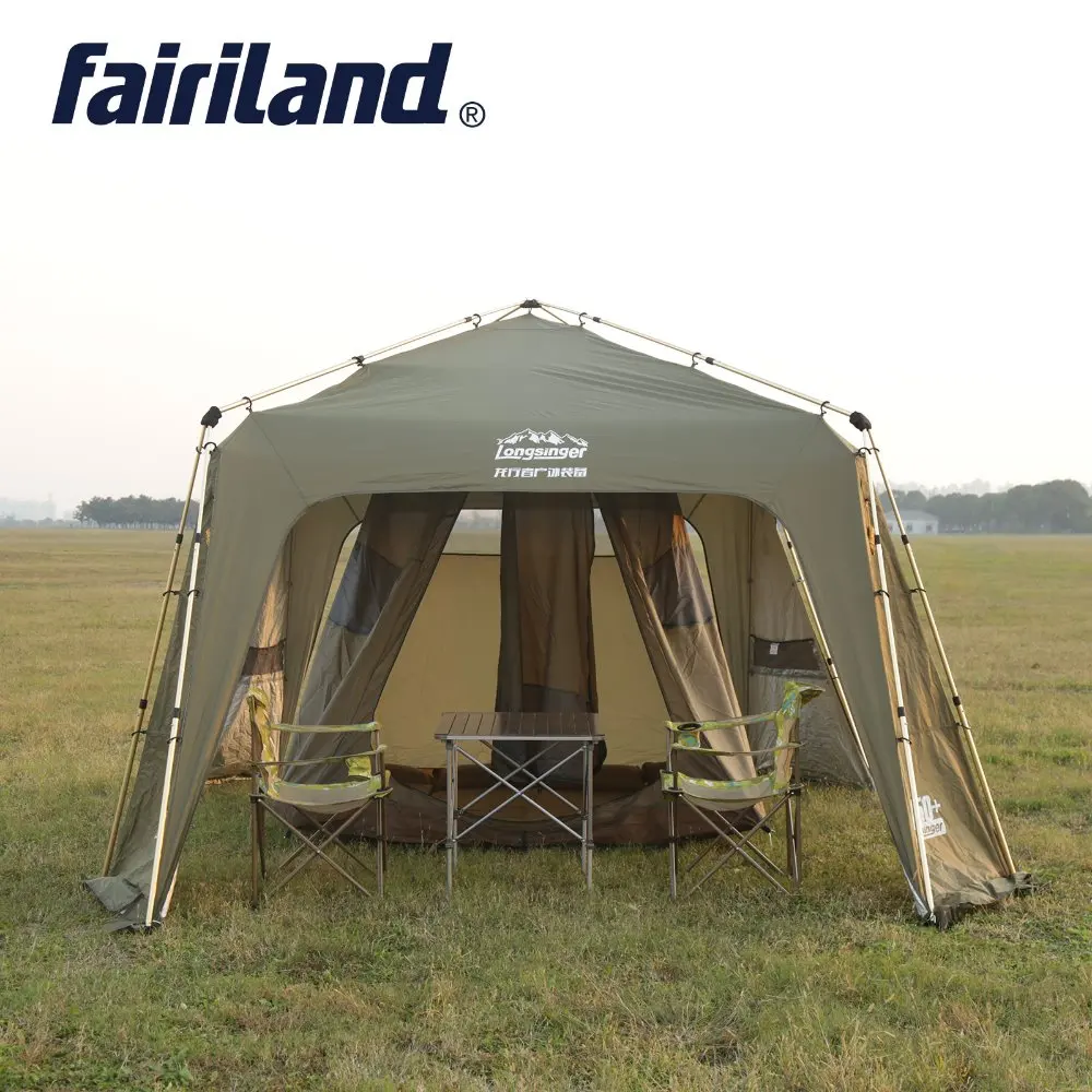 

Big Sun Shelter Automatic Instant Ultralarge Outdoor Camping Tent with Windbreak sheet, Mosquito proof net , Inner tent