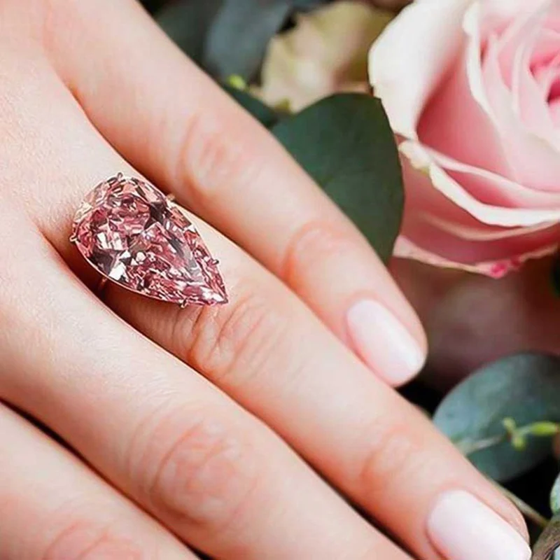 Трендовые каменные кольца для женщин Серебряные вечерние свадебные кольца хорошего цвета с кристаллами циркония кубическое элегантное кольцо женские ювелирные изделия
