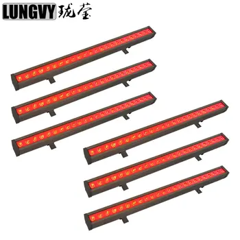 

Free Shipping 6pcs/Lot 24x4w 4in1 Led Wall Washer Outdoor IP65 Flood Wall Washer Led Bar Home Party Lighting