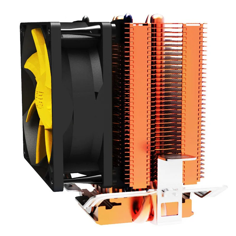 PCCOOLER S83 кулер для процессора медное покрытие плавники 2 тепловые трубки 80 мм/8 см тихий вентилятор охлаждения процессора радиатор вентилятор для AMD Intel 775 1155 11