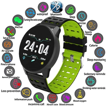 

LIGE Smart Bracelet Heart Rate Minitor Blood Pressure IP67 Waterproof Fitness Band Bluetooth Sport Wristband for IOS Android+Box
