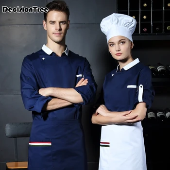 

2020 chef uniform cook clothes men single breasted high quality short sleeved kitchen restaurant bakery waiter tops