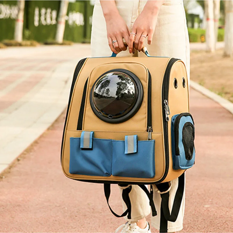 

Portable Pet/Cat/Dog Backpack Carrier Bubble, New Space Capsule Design Safe & Breathable Rucksack Transparent Travel Bag May31