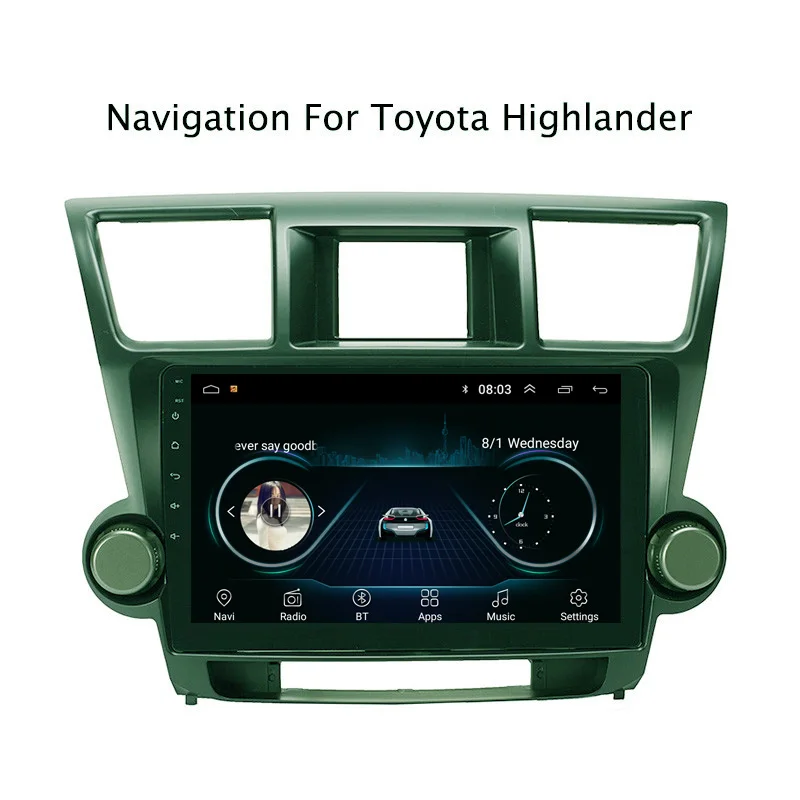 NaviTopia 3G RAM Android 8,1 автомобильный Радио стерео видео плеер для Toyota Highlander 2014-2009 с gps/Bluetooth/wifi/USB/3g