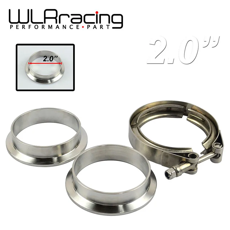 

WLR RACING - 2" V-Band clamp flange Kit (Stainless Steel 304 Clamp+SUS304 Flange) For turbo exhaust downpipe WLR-VCN2+VFN2