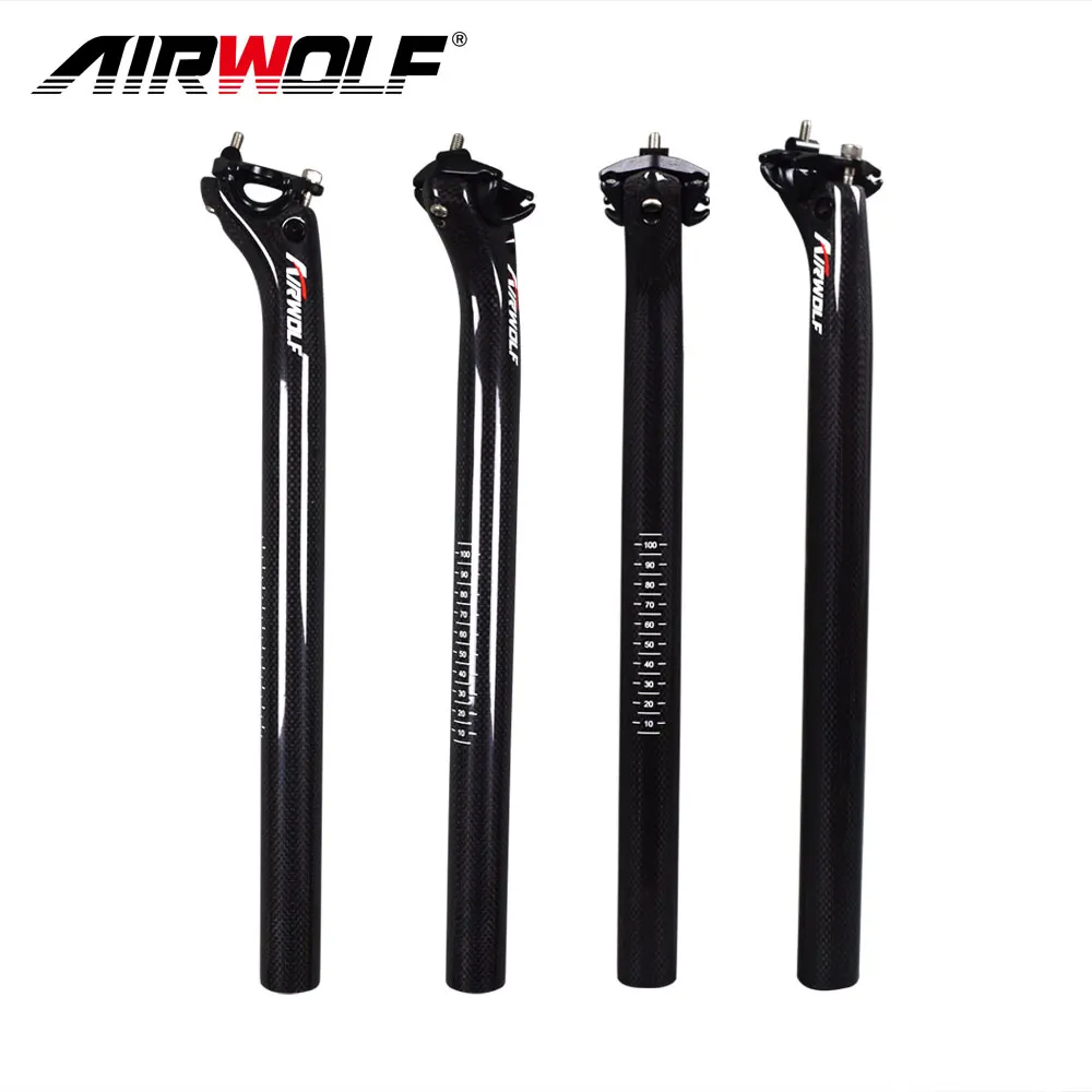 

Airwolf carbon seatpost 27.2/30.8/31.6mm diameter carbon seatpost 350/400 mm length 3K weave matte or glossy finish seatposts