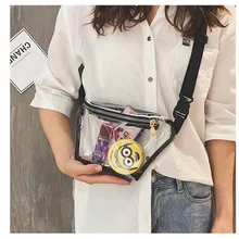 Летняя прозрачная поясная сумка из прозрачного ПВХ поясная сумка для молодых девушек Водонепроницаемая нагрудная сумка для путешествий пластиковая Повседневная сумка-бум 030206
