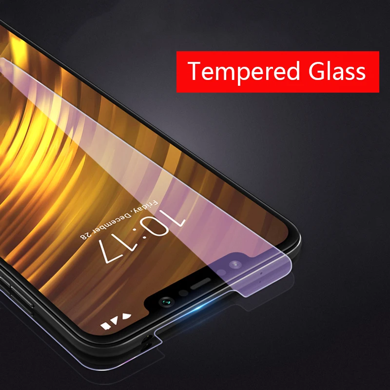 

HD Tempered Glass Screen Protector For Xiaomi Pocophone F1 Mi 8 8 SE A2 Lite Redmi 5 Plus 6 Pro Note 5 Pro Protective Glass Film