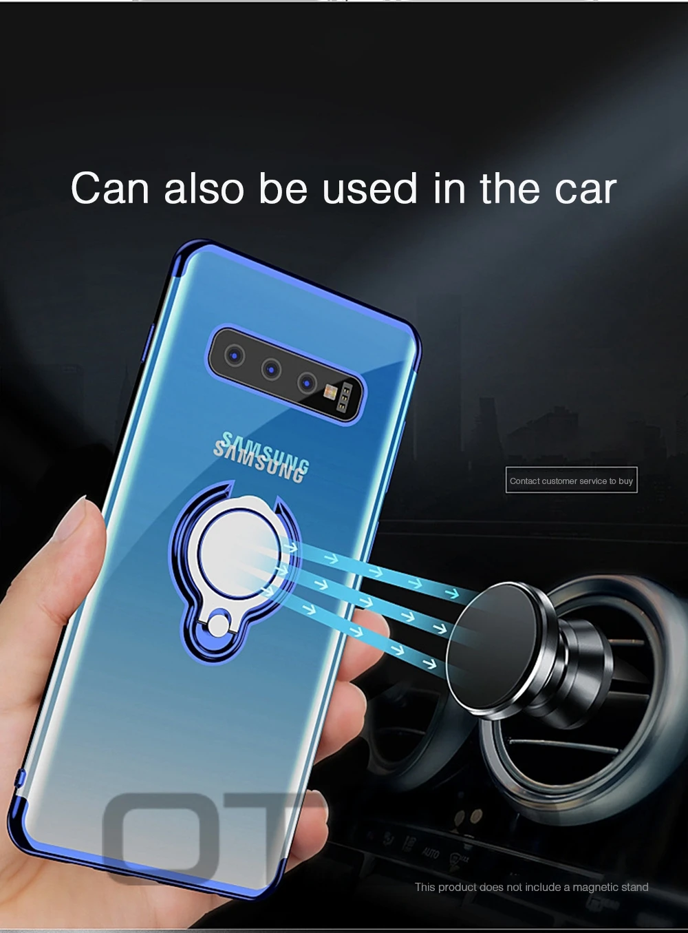 Чехол для телефона OTAO с кольцом-держателем для samsung Galaxy S9 S8 Plus S10 Lite Note 8 9 J7 A6 TPU чехол с магнитной подставкой и держателем для автомобиля чехол