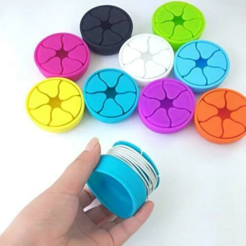 

Silicone Mini Earphone Holder Carrying Hard Case Winder Stretch Earbud Storage Cable Wire Winder Organizer