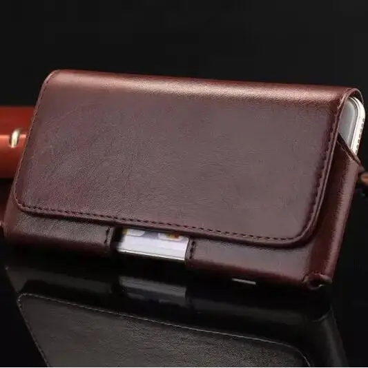 

DEEVOLPO Hang Hip Belt Clip Cover Holster Flip Purse Business Universal Phone Case Bags For iphone Samsung Huawei Xiaomi Moto