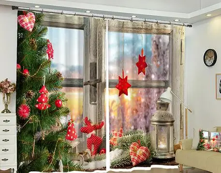 Роскошные 3D шторы для гостиной, спальни, Рождественские декоративные шторы, настенный гобелен для отеля, cortinas salon rideaux gordijnen - Цвет: 3d curtain 1