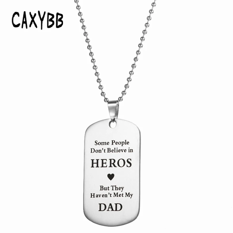 Caxybb амулеты военные мужские ожерелья из нержавеющей стали собака тег подвески