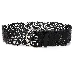Hollow Belt Waist Cutout Flower Waist Strap Imitation Leather Belt Waist Retro Fashion Dress Accessory Gifts Belts For Women Hollow Belt Waist Cutout Flower Waist Strap Imitation Leather Belt Waist Retro Fashion Dress Accessory Gifts Belts For Women