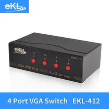 EKL 4x Input 2x Output VGA Splitter Switch 4 Way Switcher Resolution 1920×1440