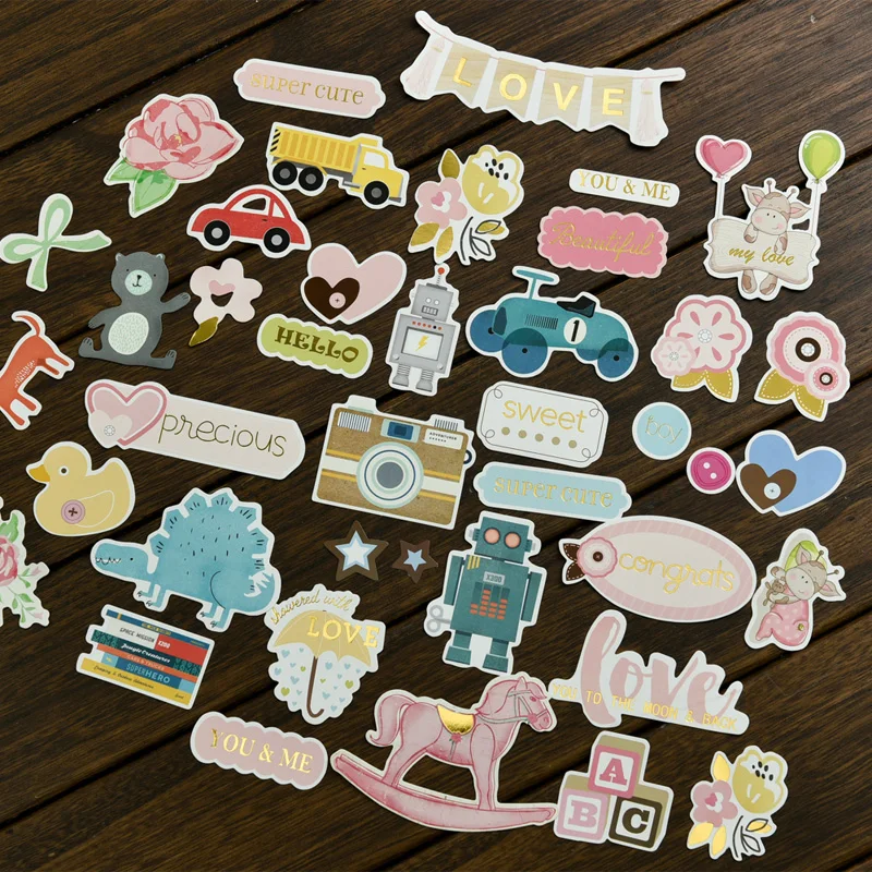 

Lovely Baby Colorful Cardstock Die Cuts for Scrapbooking/Card Making/Journaling Project DIY
