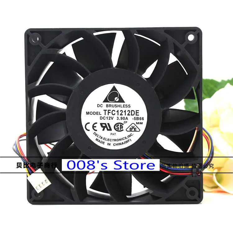 

New Radiator CPU Cooler Fan For Server PC TFC1212DE 120mm DC 12V 3.90A -5B66 4800RPM 120*120*38mm 190CFM Cooling