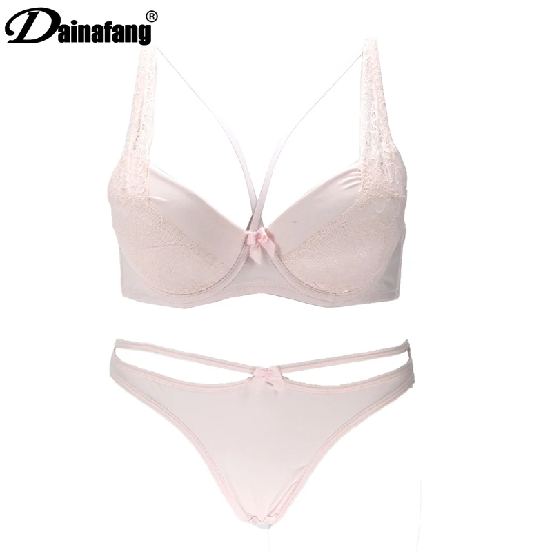 DAINAFANGNew sexy hollow products out T Hongs lingerie short dress BCD embroidered lace push women lingerie g-string dress pants